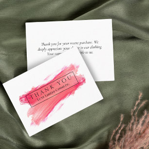 Carte De Visite Merci À Brosse PINK Pour La Marque Commerciale