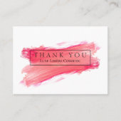 Carte De Visite Merci À Brosse PINK Pour La Marque Commerciale (Devant)