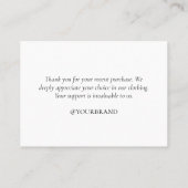 Carte De Visite Merci À Brosse PINK Pour La Marque Commerciale (Dos)