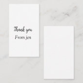 Carte De Visite Merci ajouter votre nom texte image modifiable af (Devant / Derrière)