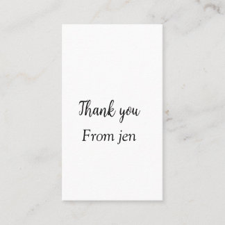 Carte De Visite Merci ajouter votre nom texte image modifiable af