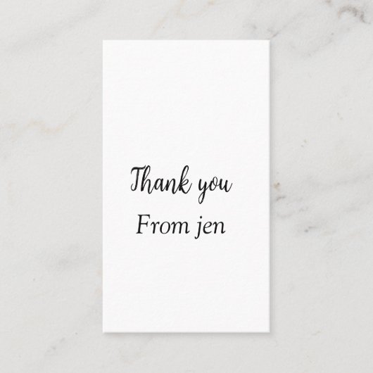 Carte De Visite Merci ajouter votre nom texte image modifiable af (Devant)