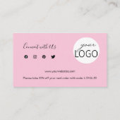 Carte De Visite Merci aquarelle pour prendre en charge mon (Dos)