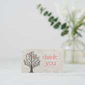 Carte de visite Merci Arbre & Coeurs (Debout devant)