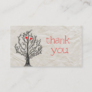 Carte de visite Merci Arbre & Coeurs