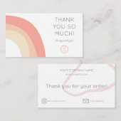 Carte de visite Merci arc-en-ciel (Devant / Derrière)