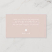 Carte De Visite Merci | Blush Small Business (Dos)