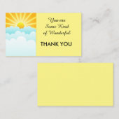 Carte De Visite Merci Business/Personal 100 pack, Sunrise (Devant / Derrière)