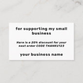 Carte De Visite Merci Business Rabais Bleu Bright Orange (Dos)