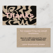 Carte De Visite Merci Business Rabais Blush Super Kraft (Devant / Derrière)