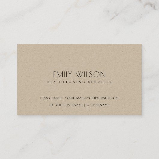 Carte De Visite Merci Cardiaque Minimal Pour Votre Commande (Dos)