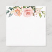 Carte de visite Merci Carré de Roses roses rose (Dos)