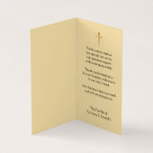 Carte De Visite Merci catholique béni de condoléance de Vierge (Intérieur)