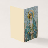 Carte De Visite Merci catholique béni de condoléance de Vierge (Extérieur)