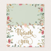 Carte De Visite Merci chic Fleur sauvage de la glitterie (Extérieur déplié)