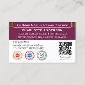 Carte De Visite Merci classique Photo publique QR Code Plum (Dos)