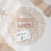 CARTE DE VISITE MERCI CLIENT BLUSH PINK POUR VOTRE COMMANDE