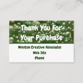 Carte De Visite Merci commercial client Appréciation (Devant)