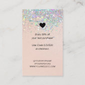 Carte De Visite Merci commercial de Parties scintillant floue pour (Dos)