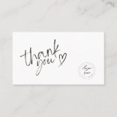 Carte De Visite Merci d'affaires élégant noir et blanc (Devant)