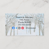 Carte De Visite Merci d'affaires joyeuses fêtes noël arbre (Dos)