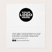 Carte De Visite Merci d'affaires minimal moderne pour l'insertion  (Intérieur déplié)