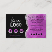 Carte De Visite Merci d'agrégation de Parties scintillant d'huile  (Dos)