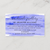 Carte De Visite Merci d'aquarelle moderne Script (Dos)