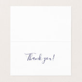 Carte De Visite Merci d'art bleu Abstrait unique (Intérieur déplié)