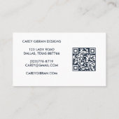 Carte De Visite Merci de commande de code QR VASE FLOWER personnal (Dos)