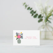 Carte De Visite Merci de commande de code QR VASE FLOWER personnal (Debout devant)