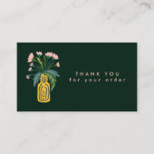 Carte De Visite Merci de commande de code QR VASE FLOWER personnal (Devant)