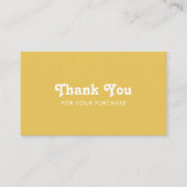 Carte De Visite Merci de commande de moutarde chic chic fantaisie (Devant)