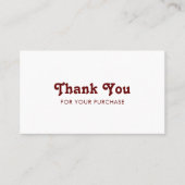 Carte De Visite Merci de commande de vin chic et élégant minimal Q (Devant)