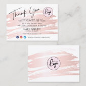 Carte De Visite Merci de commande d'ordre d'entreprise à brosse ro (Devant / Derrière)