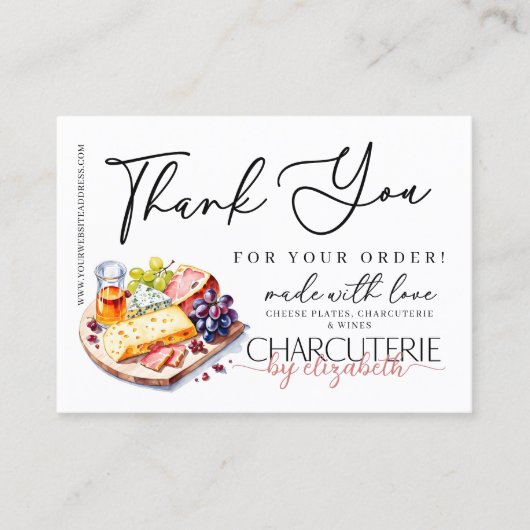 Carte De Visite Merci de commande du tableau de pâturage de Charcu (Devant)