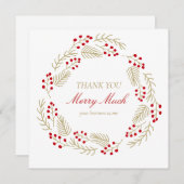 Carte de visite Merci de Noël (Devant / Derrière)