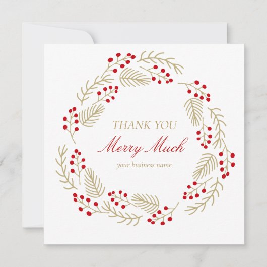 Carte de visite Merci de Noël (Devant)