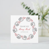 Carte de visite Merci de Noël (Debout devant)