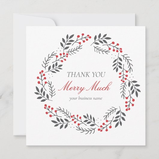 Carte de visite Merci de Noël (Devant)