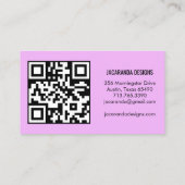 Carte De Visite Merci de papillons pour votre commande de code QR (Dos)