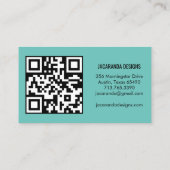 Carte De Visite Merci de papillons pour votre commande de code QR (Dos)