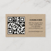 Carte De Visite Merci de papillons pour votre commande QR Code Kra (Dos)