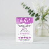 Carte De Visite Merci de Parties scintillant d'argent blanc pourpr (Debout devant)