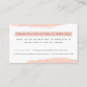 Carte De Visite Merci de placenta de Lancaster (Dos)