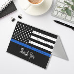 Carte De Visite Merci de police personnalisé Ligne bleue mince<br><div class="desc">Ligne Bleue Mince Carte de remerciements de police - Drapeau américain dans les couleurs du drapeau de police, design en détresse.. Remerciez un policier ou un agent d'application de la loi exceptionnel de cette mince ligne bleue, parfait pour l'appréciation de la police, des policiers et des services de police. DROIT...</div>