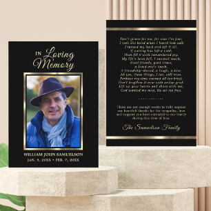 Carte De Visite Merci de prières funéraires