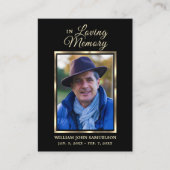 Carte De Visite Merci de prières funéraires (Devant)