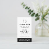 Carte De Visite Merci de référence photo promo mono répétition (Debout devant)