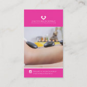 Carte De Visite Merci  de référence photo promo rose répétition (Dos)